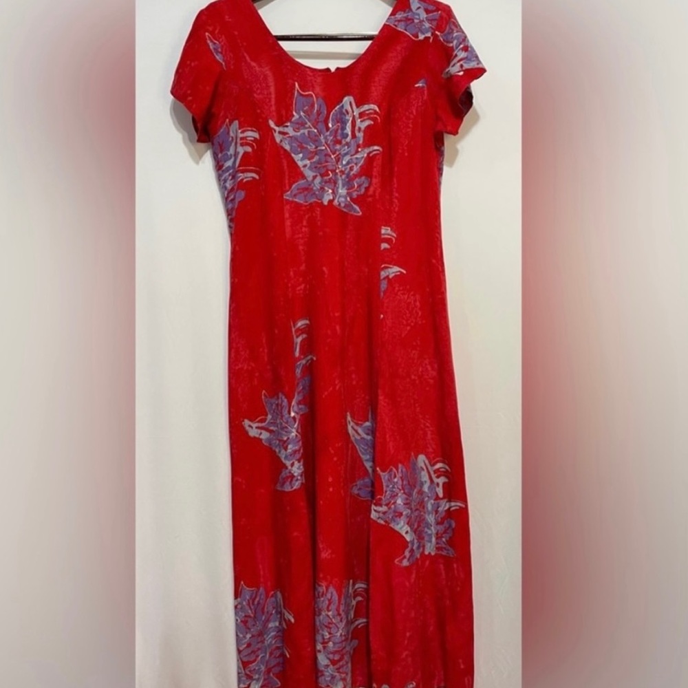 Tropical Tantrum Red Hawaiian Dress Medium